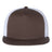 YP Classics Five - Panel Classic Trucker Cap - Yupoong 6006 Brown/ White Adjustable Hats