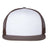 YP Classics Five - Panel Classic Trucker Cap - Yupoong 6006 Brown/ White/ Brown Adjustable Hats