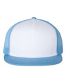 YP Classics Five - Panel Classic Trucker Cap - Yupoong 6006 Carolina Blue/ White/ Caroline Blue Adjustable Hats