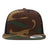 YP Classics Five - Panel Classic Trucker Cap - Yupoong 6006 Green Camo/ Black Adjustable Hats