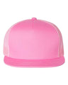 YP Classics Five - Panel Classic Trucker Cap - Yupoong 6006 Pink Adjustable Hats