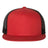 YP Classics Five - Panel Classic Trucker Cap - Yupoong 6006 Red/ Black Adjustable Hats