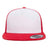 YP Classics Five - Panel Classic Trucker Cap - Yupoong 6006 Red/ White/ Red Adjustable Hats