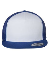 YP Classics Five - Panel Classic Trucker Cap - Yupoong 6006 Royal/ White/ Royal Adjustable Hats