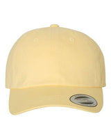 YP Classics Peached Cotton Twill Dad Hat - Yupoong 6245PT Yellow Adjustable Hats
