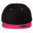 YP Classics Premium Flat Bill Snapback Cap - Yupoong 6089M Black/ Neon Pink Adjustable Hats