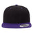 YP Classics Premium Flat Bill Snapback Cap - Yupoong 6089M Black/ Purple Adjustable Hats