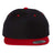 YP Classics Premium Flat Bill Snapback Cap - Yupoong 6089M Black/ Red Adjustable Hats
