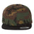 YP Classics Premium Flat Bill Snapback Cap - Yupoong 6089M Camo/ Black Adjustable Hats