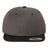 YP Classics Premium Flat Bill Snapback Cap - Yupoong 6089M Dark Heather/ Black Adjustable Hats