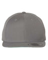 YP Classics Premium Flat Bill Snapback Cap - Yupoong 6089M Silver Adjustable Hats