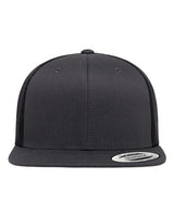 YP Classics Retro High Profile Trucker Cap - Yupoong 6609 Charcoal/ Black Adjustable Hats