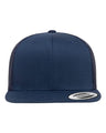 YP Classics Retro High Profile Trucker Cap - Yupoong 6609 Navy Adjustable Hats