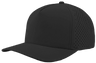 Zapped Headwear BLACKHAWK 5 - Panel Snapback Hat | Wholesale Performance Caps Black Adjustable Hats