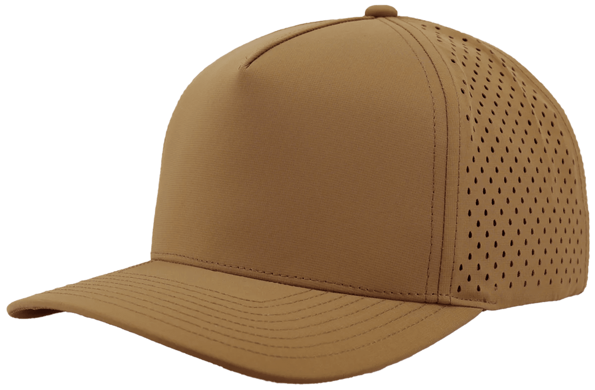 Zapped Headwear BLACKHAWK 5 - Panel Snapback Hat | Wholesale Performance Caps Caramel Adjustable Hats