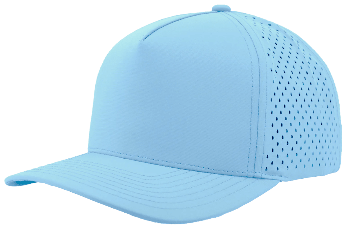 Zapped Headwear BLACKHAWK 5 - Panel Snapback Hat | Wholesale Performance Caps Colombia Blue Adjustable Hats