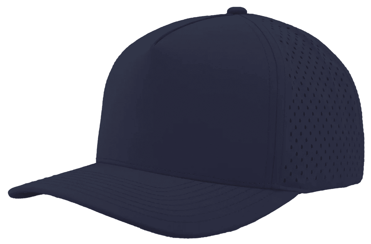Zapped Headwear BLACKHAWK 5 - Panel Snapback Hat | Wholesale Performance Caps Dark Blue Adjustable Hats