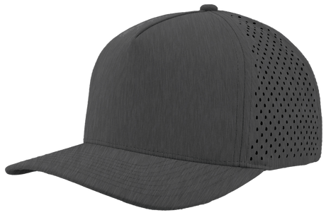 Zapped Headwear BLACKHAWK 5 - Panel Snapback Hat | Wholesale Performance Caps Graphite Adjustable Hats