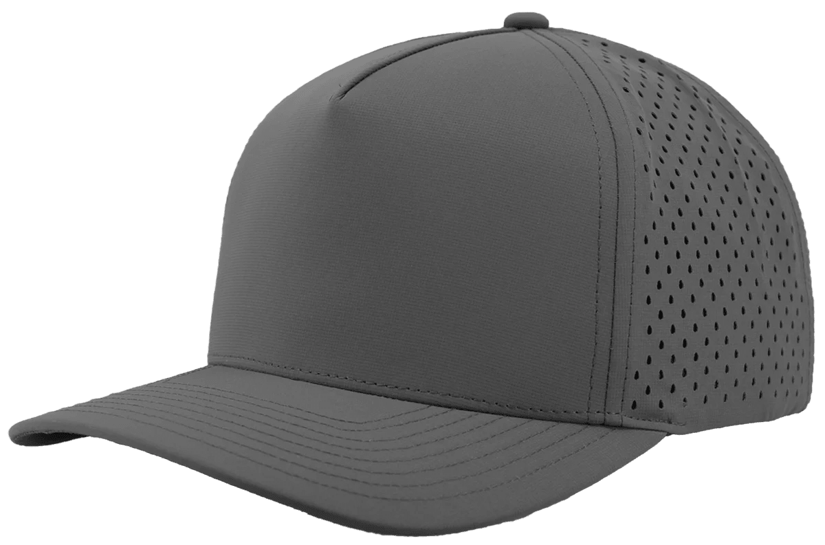 Zapped Headwear BLACKHAWK 5 - Panel Snapback Hat | Wholesale Performance Caps Grey Adjustable Hats