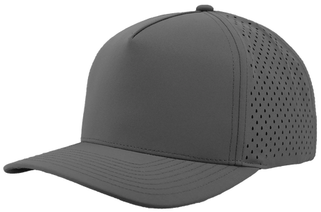 Zapped Headwear BLACKHAWK 5 - Panel Snapback Hat | Wholesale Performance Caps Grey Adjustable Hats