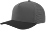 Zapped Headwear BLACKHAWK 5 - Panel Snapback Hat | Wholesale Performance Caps Grey - Black bill Adjustable Hats