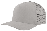 Zapped Headwear BLACKHAWK 5 - Panel Snapback Hat | Wholesale Performance Caps Heather Grey Adjustable Hats