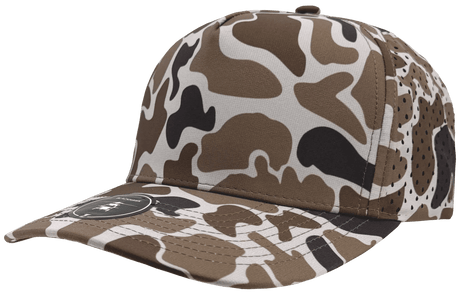 Zapped Headwear BLACKHAWK 5 - Panel Snapback Hat | Wholesale Performance Caps Light Old School Camo Adjustable Hats