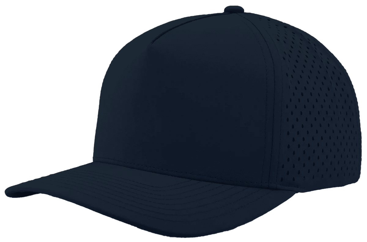 Zapped Headwear BLACKHAWK 5 - Panel Snapback Hat | Wholesale Performance Caps Navy Adjustable Hats