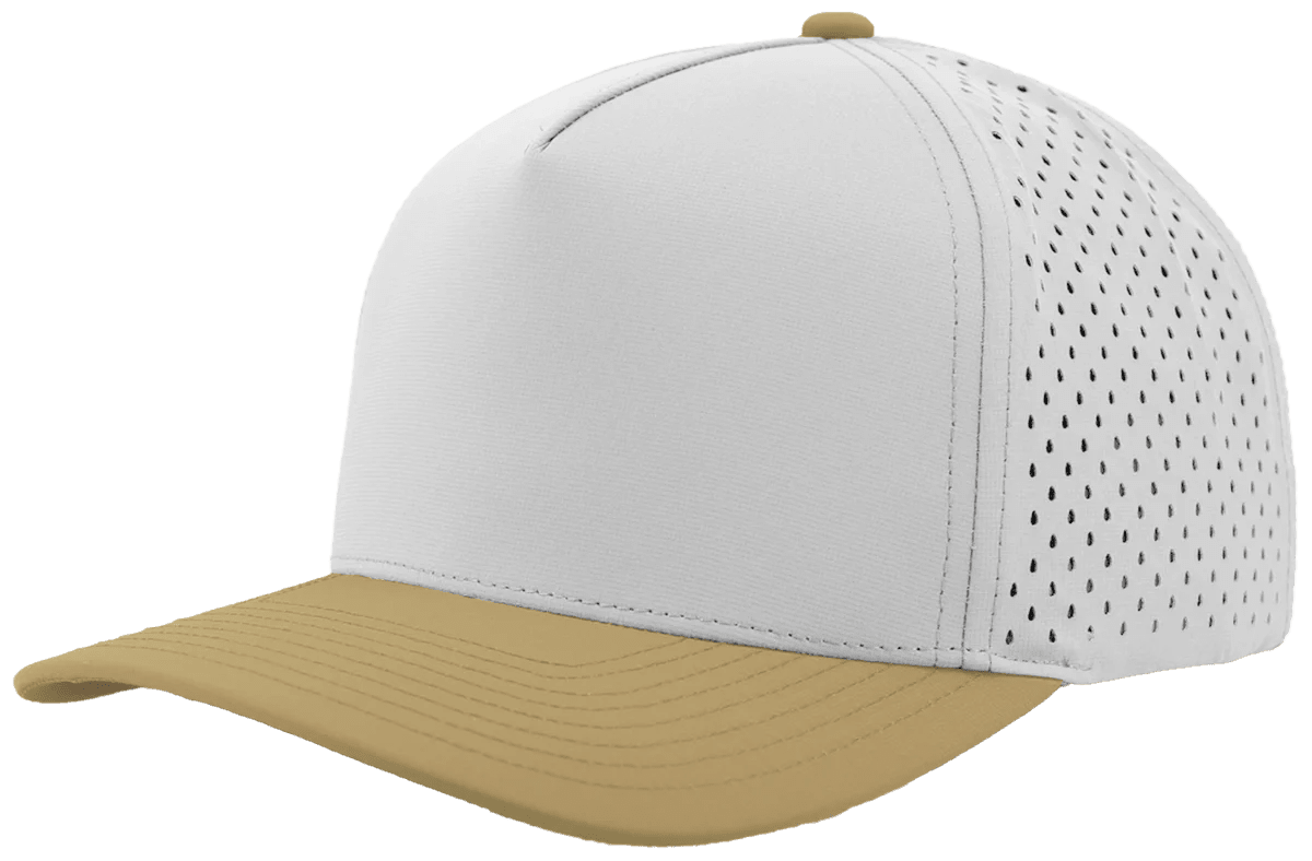 Zapped Headwear BLACKHAWK 5 - Panel Snapback Hat | Wholesale Performance Caps Off White - Khaki bill Adjustable Hats