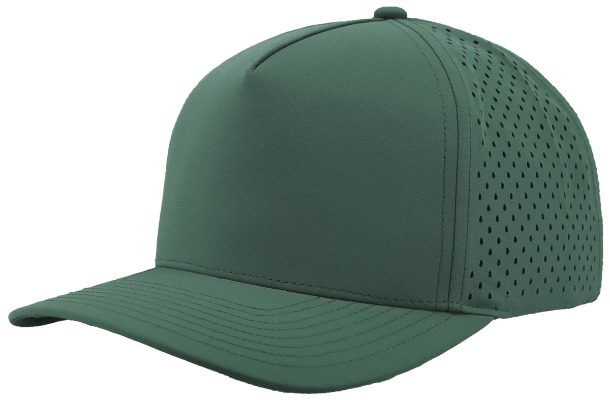 Zapped Headwear BLACKHAWK 5 - Panel Snapback Hat | Wholesale Performance Caps Steel Green Adjustable Hats