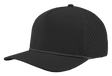 Zapped Headwear BLACKHAWK R+ 5 - Panel Rope Snapback Hat Black - White Grid Rope Adjustable Hats