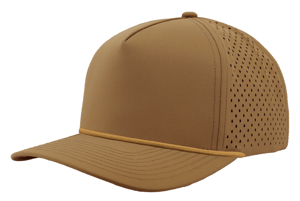 Zapped Headwear BLACKHAWK R+ 5 - Panel Rope Snapback Hat Caramel - Caramel Rope Adjustable Hats