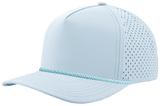 Zapped Headwear BLACKHAWK R+ 5 - Panel Rope Snapback Hat Colombia Blue - Blue/White Chainlink Adjustable Hats