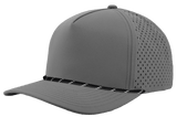 Zapped Headwear BLACKHAWK R+ 5 - Panel Rope Snapback Hat Grey - Black Twisted Rope Adjustable Hats