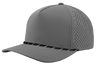 Zapped Headwear BLACKHAWK R+ 5 - Panel Rope Snapback Hat Grey - Black Twisted Rope Adjustable Hats