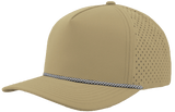 Zapped Headwear BLACKHAWK R+ 5 - Panel Rope Snapback Hat Khaki - White Chainlink Rope Adjustable Hats