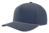 Zapped Headwear BLACKHAWK R+ 5 - Panel Rope Snapback Hat Light Navy - Black/White Chainlink Rope Adjustable Hats