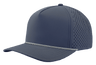 Zapped Headwear BLACKHAWK R+ 5 - Panel Rope Snapback Hat Light Navy - Black/White Chainlink Rope Adjustable Hats