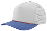 Zapped Headwear BLACKHAWK R+ 5 - Panel Rope Snapback Hat Off White - Blue Bill - Blue/Orange Chainlink Adjustable Hats