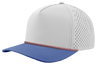 Zapped Headwear BLACKHAWK R+ 5 - Panel Rope Snapback Hat Off White - Blue Bill - Blue/Orange Chainlink Adjustable Hats