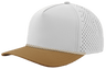 Zapped Headwear BLACKHAWK R+ 5 - Panel Rope Snapback Hat Off White - Caramel Bill - Caramel/White Chainlink Adjustable Hats