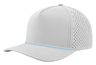 Zapped Headwear BLACKHAWK R+ 5 - Panel Rope Snapback Hat Off White - Colombia Blue Chainlink Rope Adjustable Hats