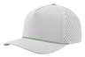 Zapped Headwear BLACKHAWK R+ 5 - Panel Rope Snapback Hat Off White - Masters Green Chainlink Rope Adjustable Hats