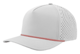 Zapped Headwear BLACKHAWK R+ 5 - Panel Rope Snapback Hat Off White - Red Chainlink Rope Adjustable Hats