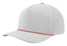 Zapped Headwear BLACKHAWK R+ 5 - Panel Rope Snapback Hat Off White - Red Chainlink Rope Adjustable Hats