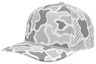 Zapped Headwear BLACKHAWK R+ 5 - Panel Rope Snapback Hat Old School Snow Camo - Grey Chainlink Rope Adjustable Hats