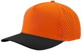 Zapped Headwear BLACKHAWK R+ 5 - Panel Rope Snapback Hat Orange/Black Bill - Orange/Black Chainlink Adjustable Hats
