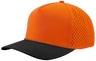 Zapped Headwear BLACKHAWK R+ 5 - Panel Rope Snapback Hat Orange/Black Bill - Orange/Black Chainlink Adjustable Hats
