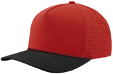Zapped Headwear BLACKHAWK R+ 5 - Panel Rope Snapback Hat Red/Black Bill - Red/Black Chainlink Adjustable Hats
