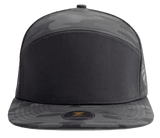 Zapped Headwear COBRA 7 - Panel Snapback Hat | Wholesale Performance Caps Black Camo - Black Adjustable Hats